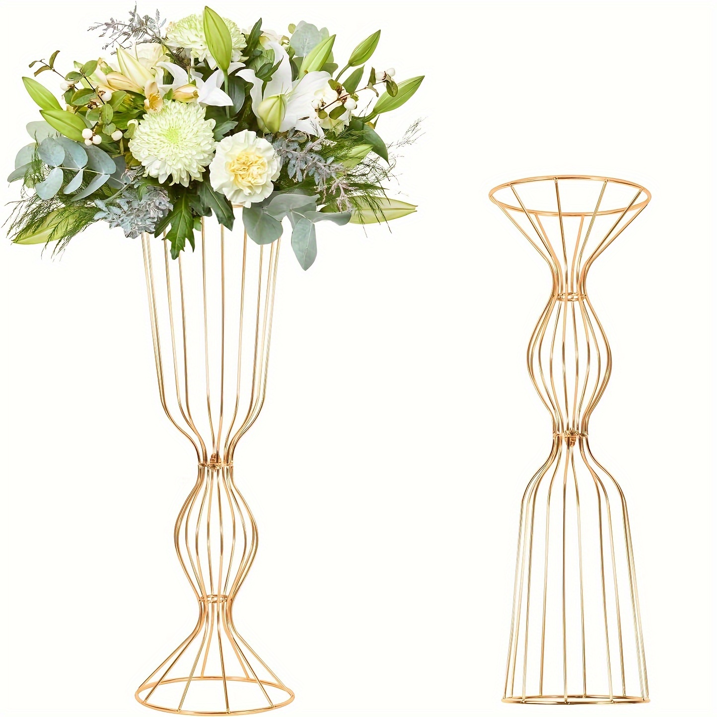 Centerpiece Vase Tall - Gold Vases For Centerpieces, Tall Elegant