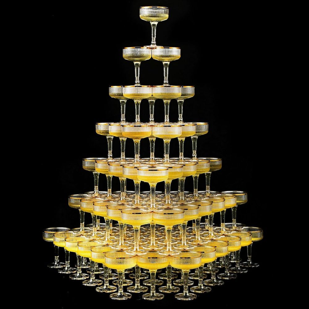 Champagne Tower Set - Champagne Tower 7 oz Plastic Champagne