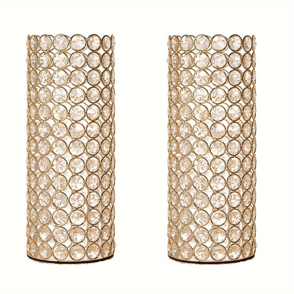 Centerpiece Vase Tall - 2pcs Crystal Cylinder Vase for Table