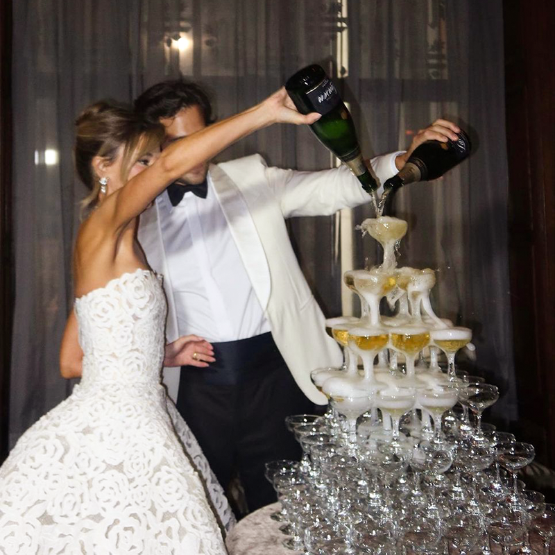 Champagne Tower Set - 4/5/6 Tiers Wedding Champagne Coupe Glasses