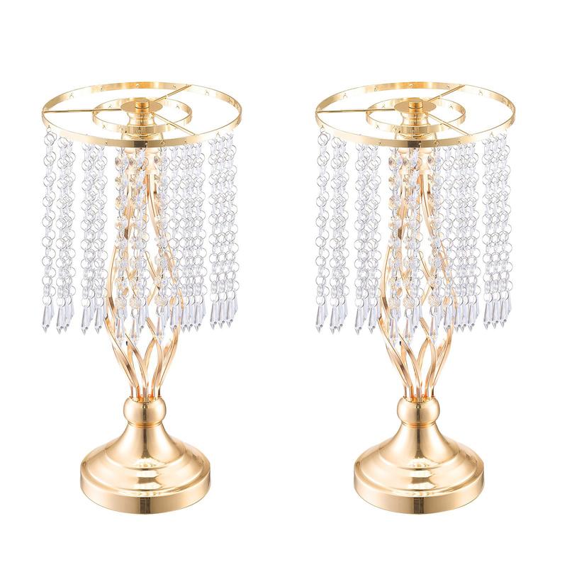 Centerpiece Vase Tall - 20PCS 43cm/16.9” Tall Crystal Wedding Flower
