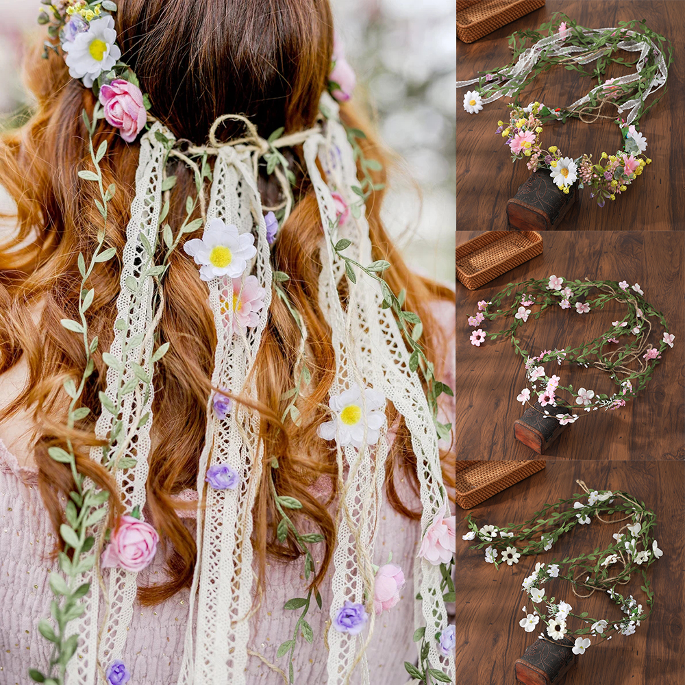 Wedding Arch Flower - Retro Bohemia Flower Hair Crown For