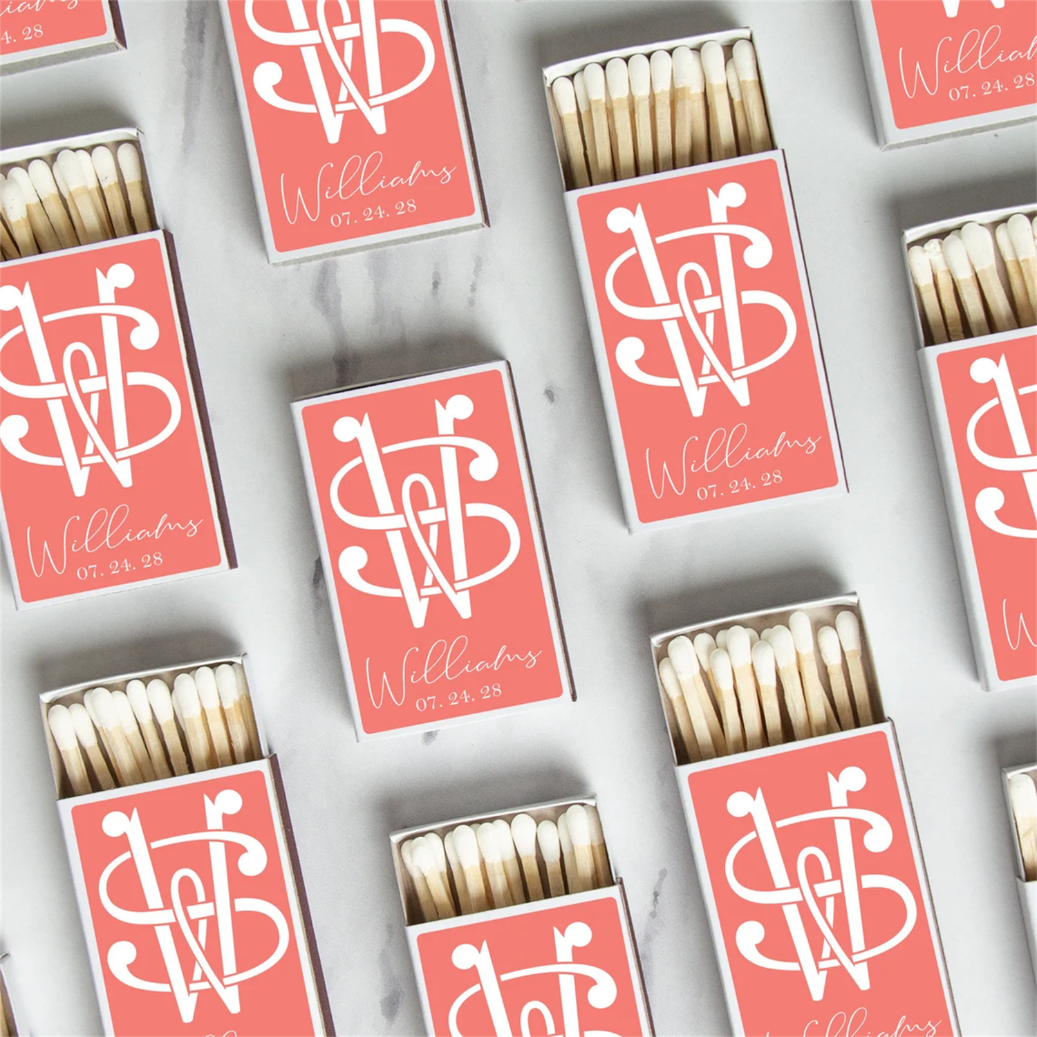 Custom Wedding Matchbooks SET  - Champagne Tower Set ulasan dan harga