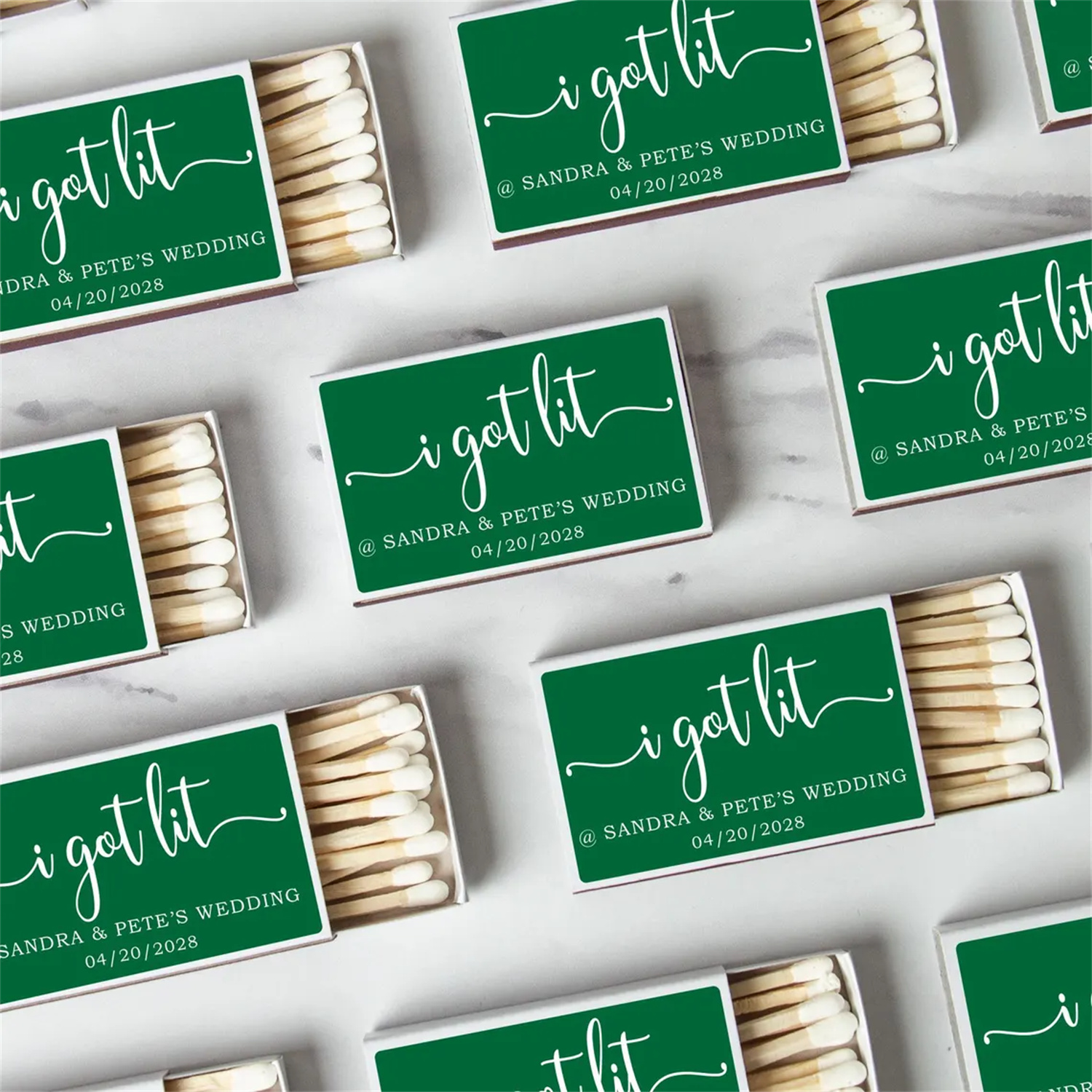 Custom Wedding Matchbooks SET  - Champagne Tower Set ulasan dan harga