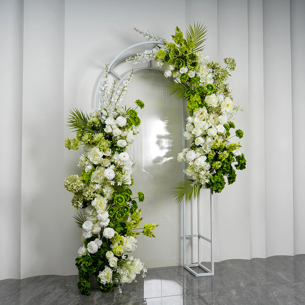 Luxury White Green Arrangement - Wedding Event Supply ulasan dan harga