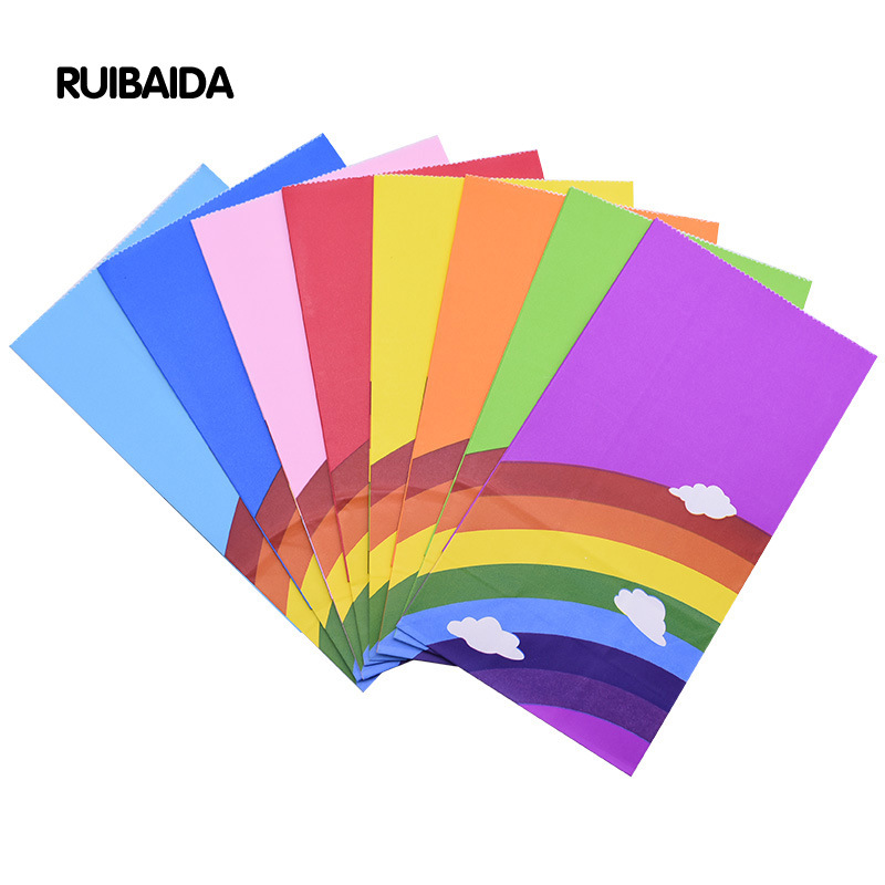 10/20/25pcs kraft rainbow food - Wedding Event Supply ulasan dan harga