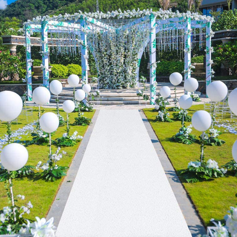 Custom Length Wedding Carpet A - Aisle Runner White ulasan dan harga