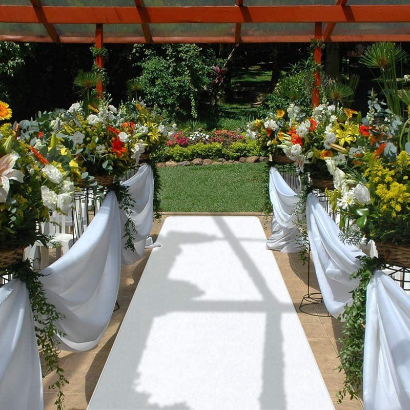 Custom Length Wedding Carpet A - Aisle Runner White ulasan dan harga