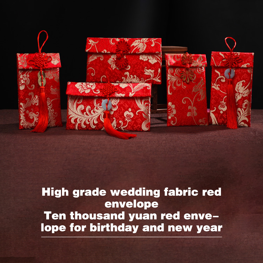 Chinese Style Brocade Red Enve - Wedding Envelopes ulasan dan harga