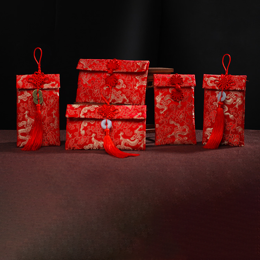 Chinese Style Brocade Red Enve - Wedding Envelopes ulasan dan harga