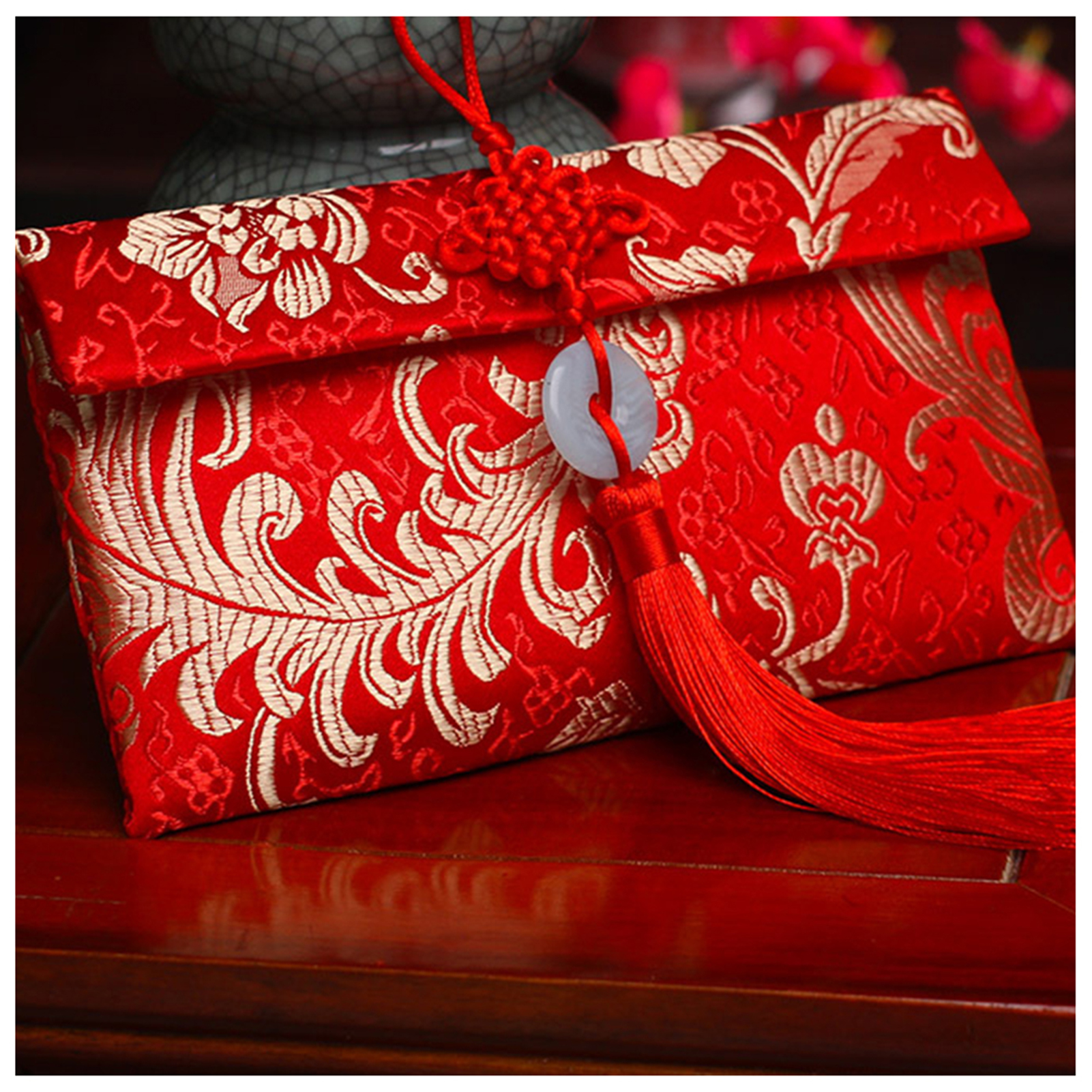 Chinese Style Brocade Red Enve - Wedding Envelopes ulasan dan harga