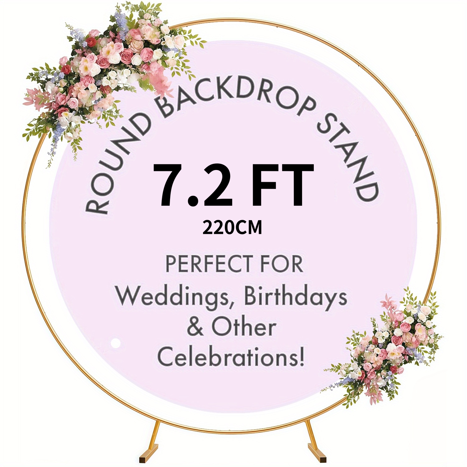 5.9-6.6-7FT Metal Circular Bal - Wedding Balloon Arch ulasan dan harga