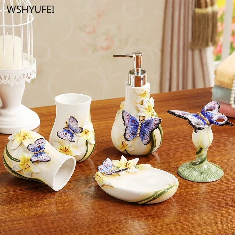 5Pcs Direct sales new garden b - Wedding Bathroom Supply Kit ulasan dan harga