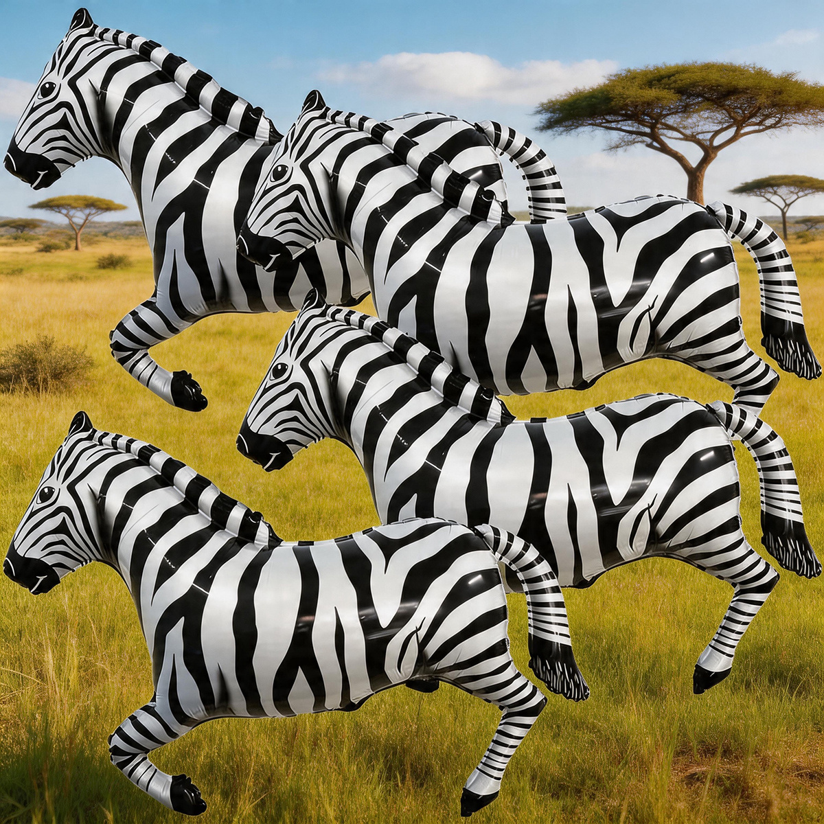 4 black and white striped zebr - Wedding Zoo ulasan dan harga