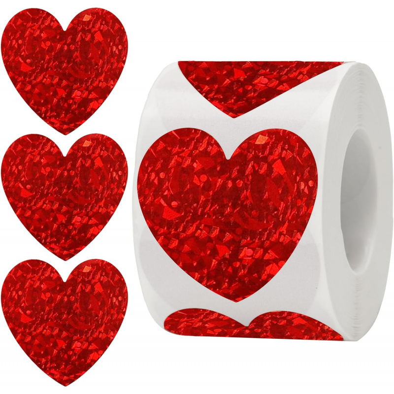 Heart Stickers - 500Pcs Valent - Wedding Envelopes ulasan dan harga