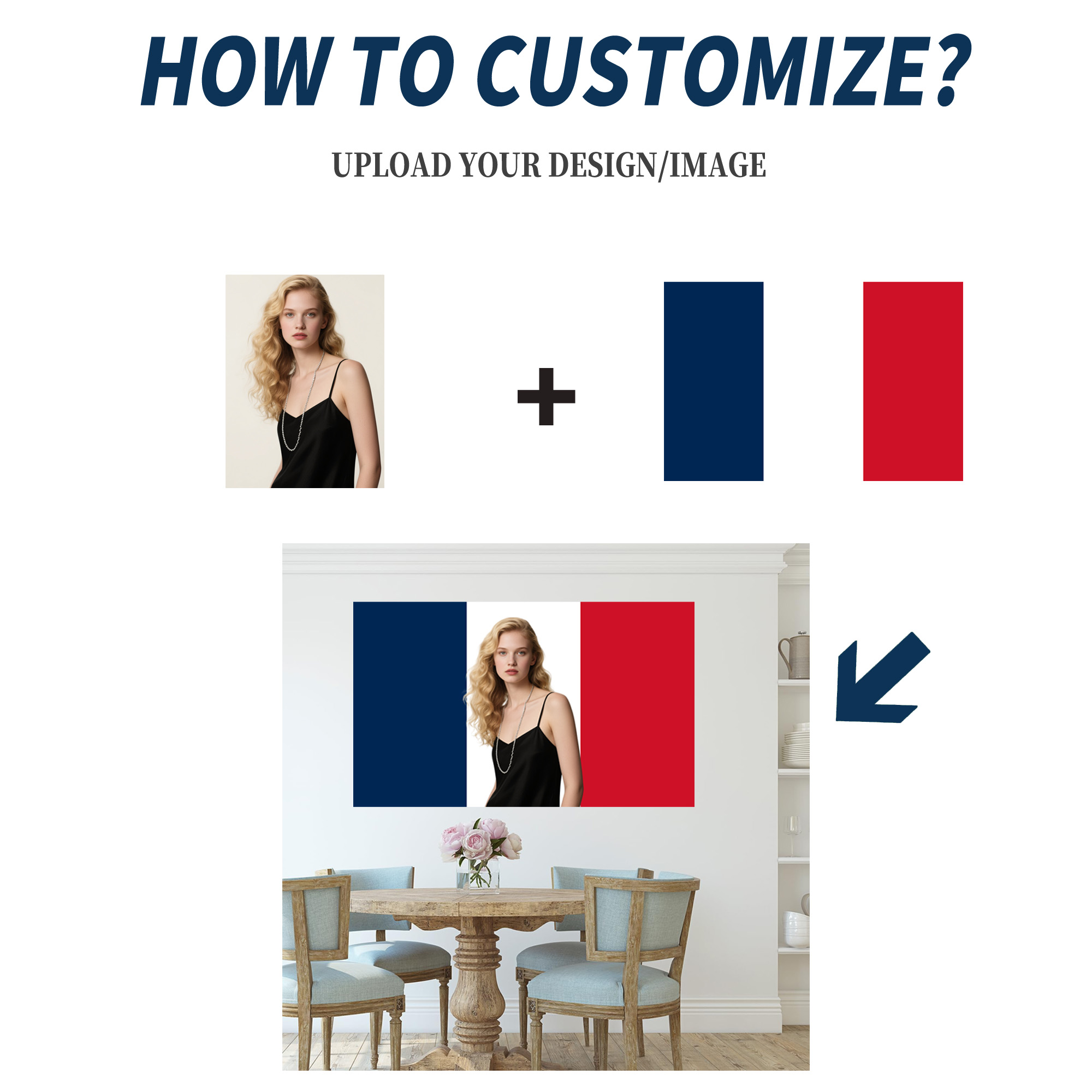 1pc 2D FLAT Personalize France - Wedding Party Supply ulasan dan harga