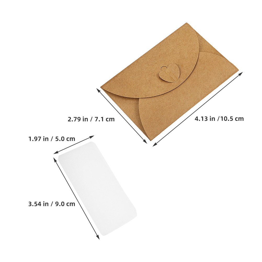 30 Sets Heart Clasp Kraft Enve - Wedding Envelopes ulasan dan harga