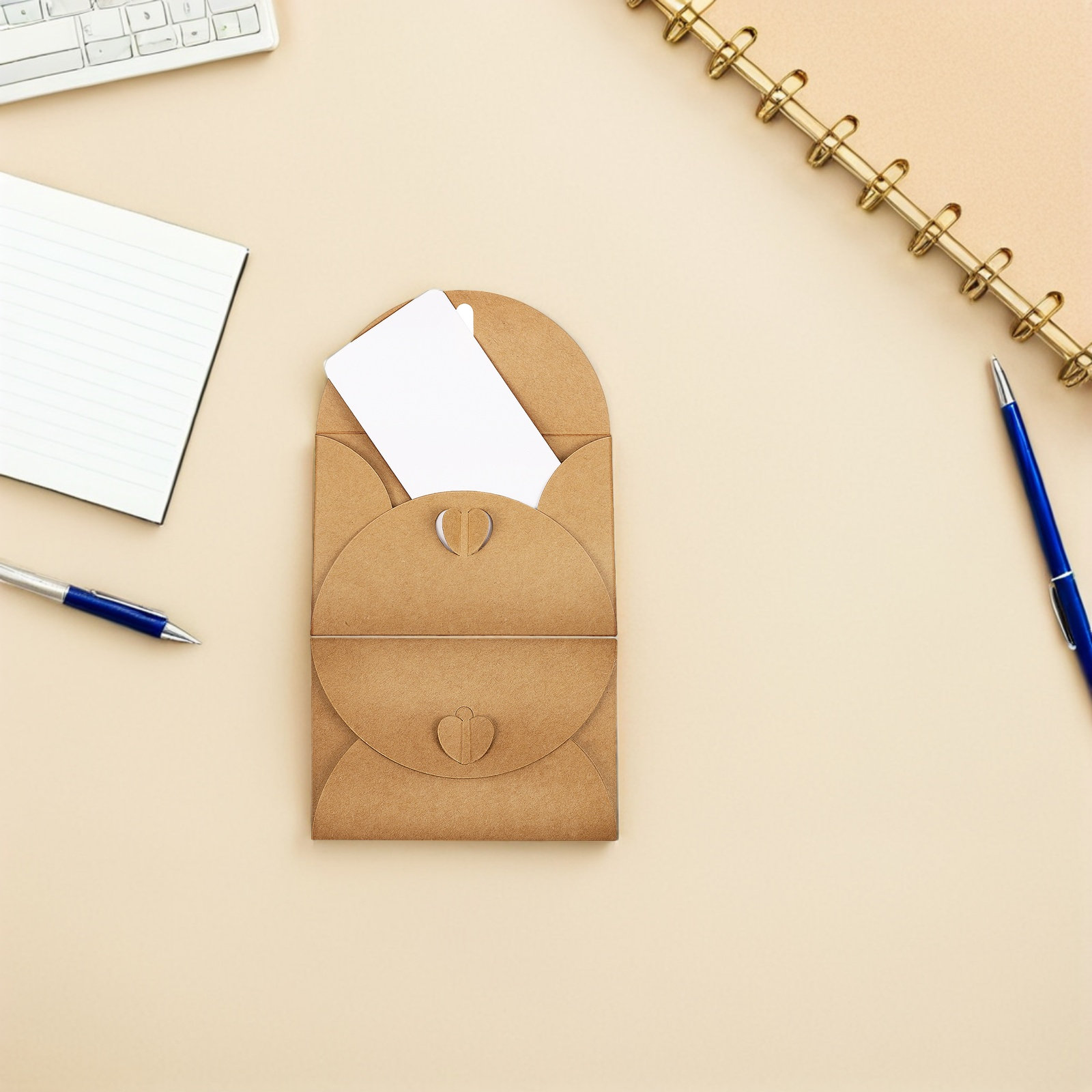 30 Sets Heart Clasp Kraft Enve - Wedding Envelopes ulasan dan harga
