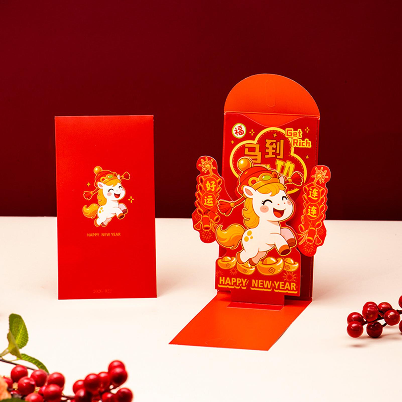 Red Envelopes 2026 3D Lunar Ba - Wedding Envelopes ulasan dan harga