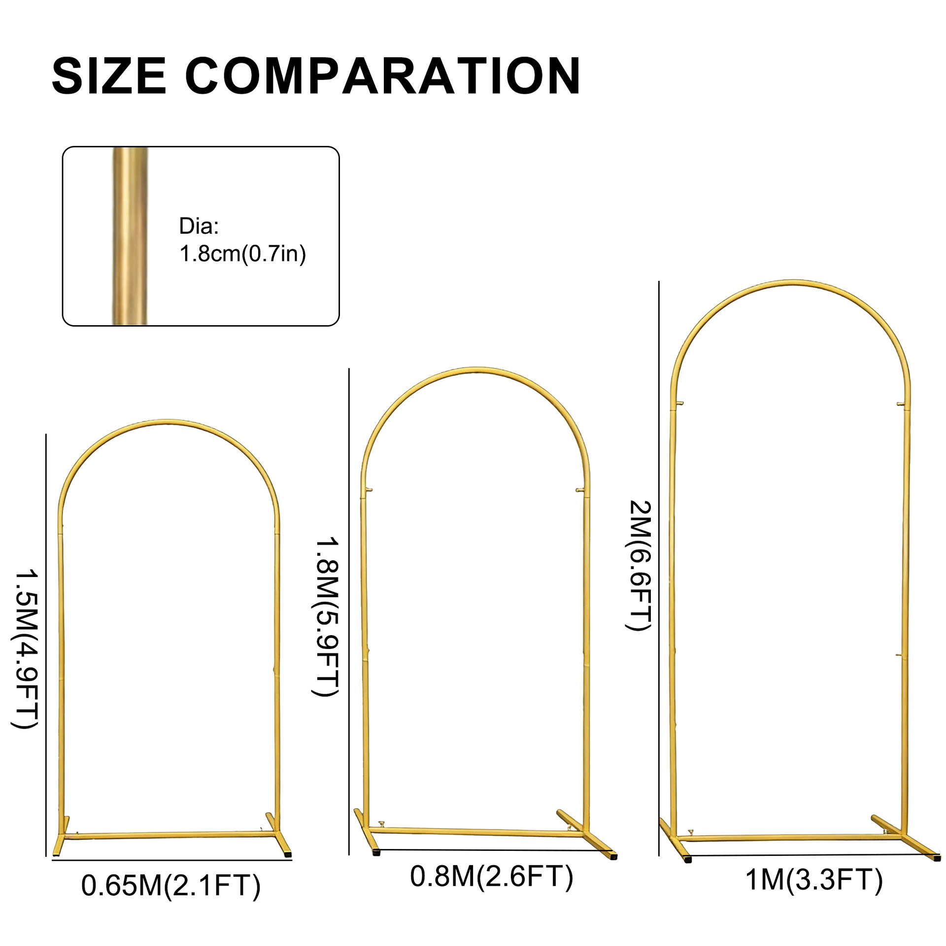 Metal Gold Wedding Arch Stand  - Wedding Balloon Arch ulasan dan harga