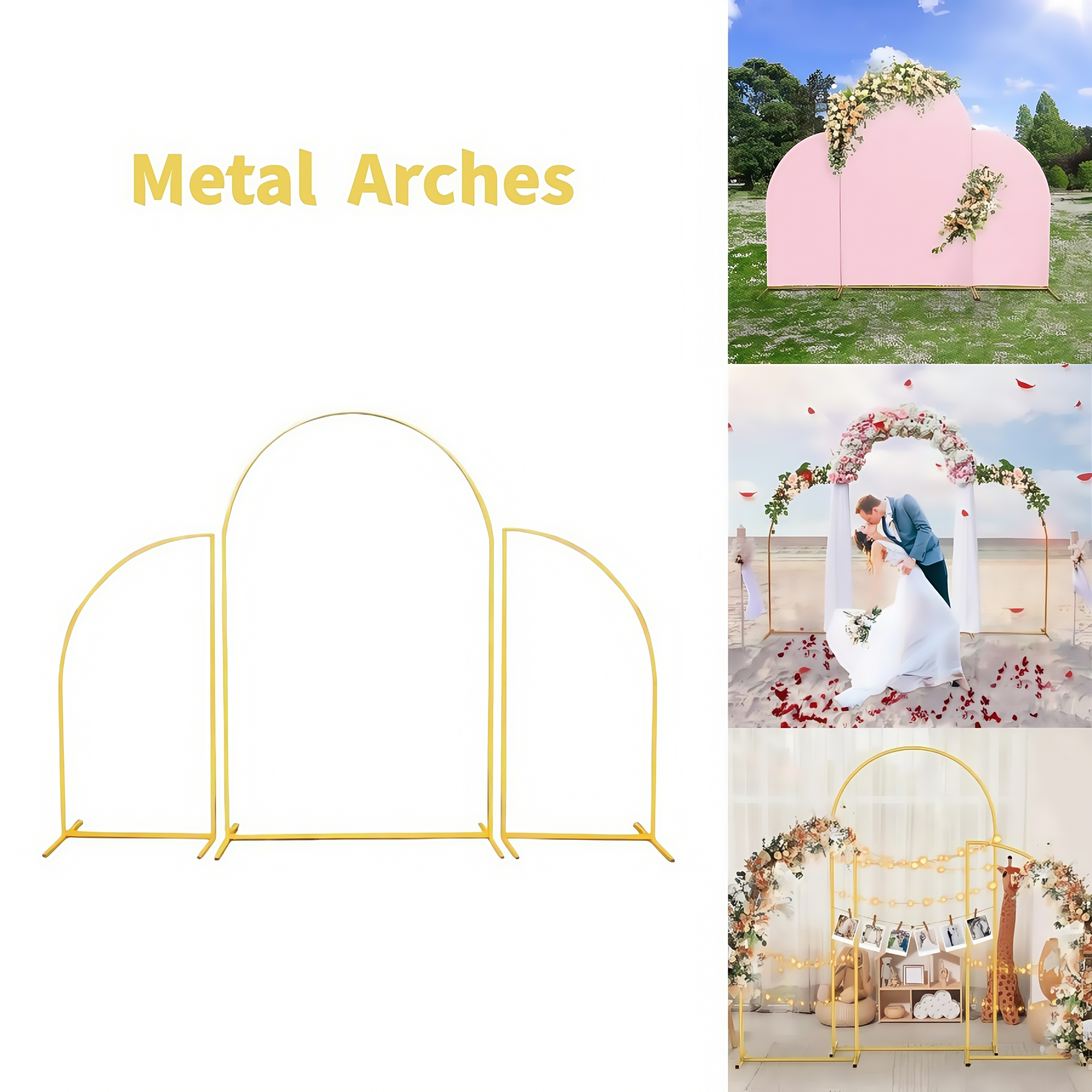 Crown Metal Arch Stand,3pcs Se - Wedding Balloon Arch ulasan dan harga