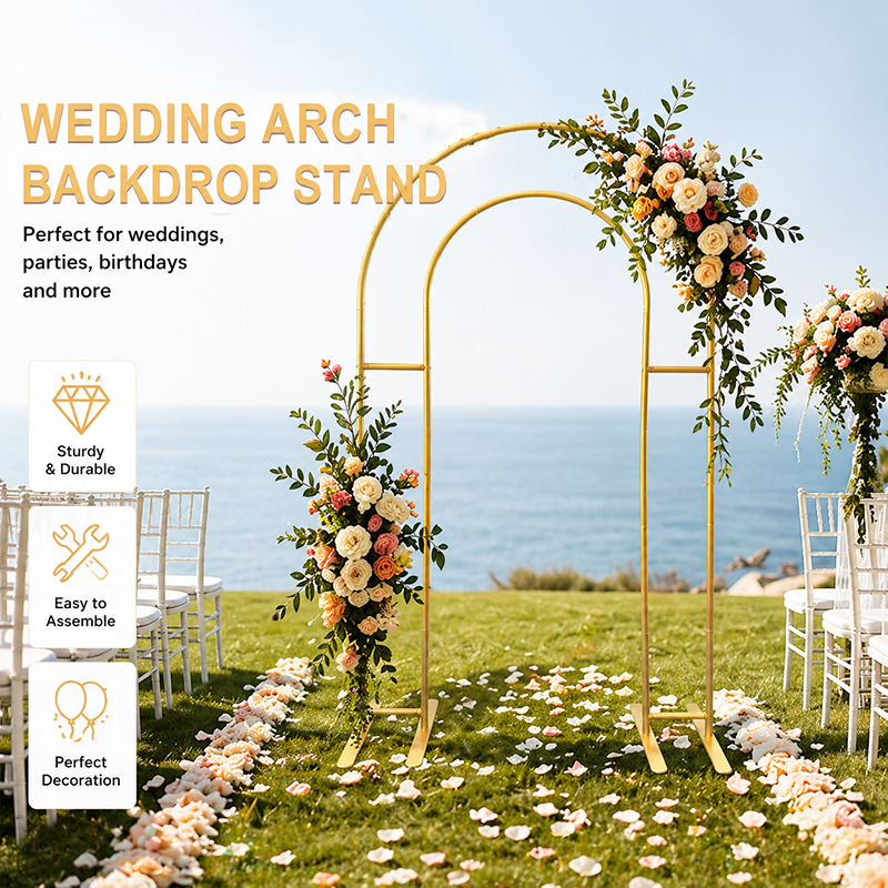 Open Arch Backdrop Stand, Doub - Wedding Balloon Arch ulasan dan harga