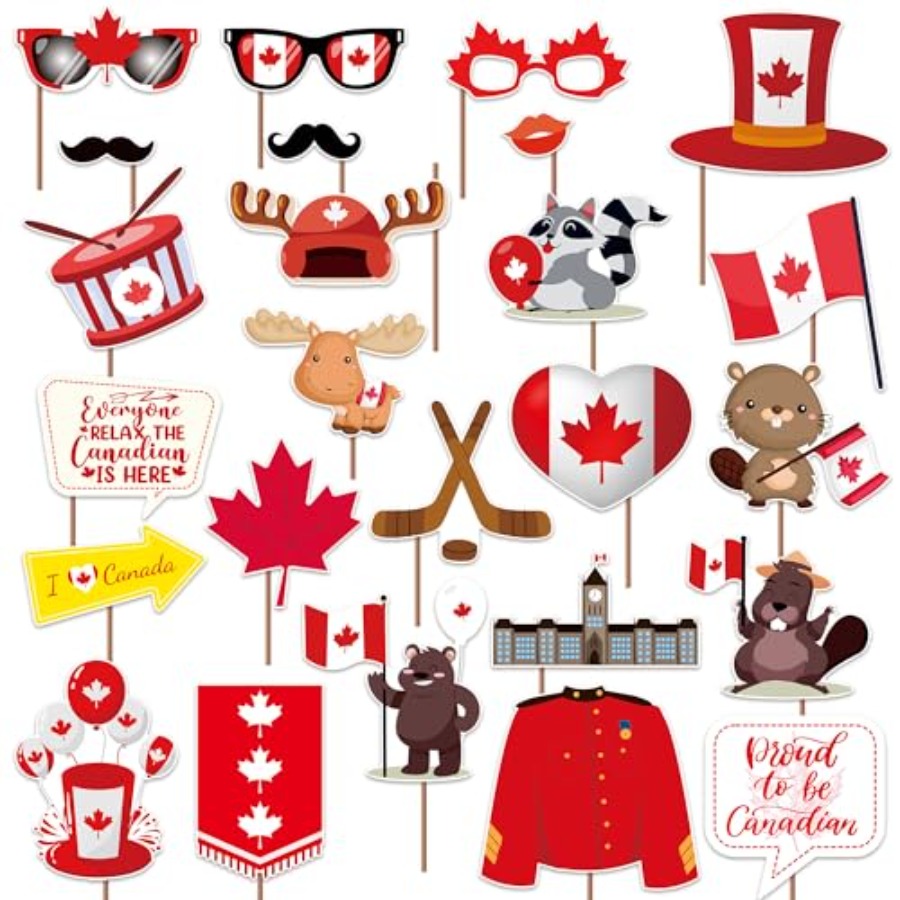 Canada Day Photo Booth Props D - Wedding Supply Canada ulasan dan harga