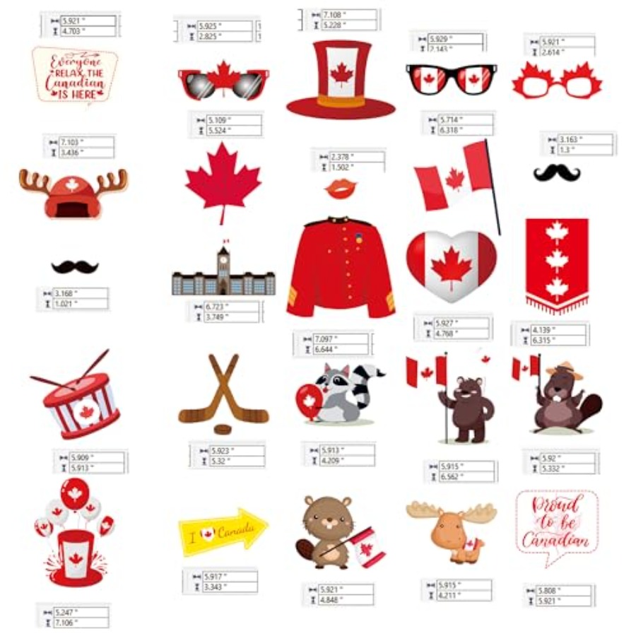 Canada Day Photo Booth Props D - Wedding Supply Canada ulasan dan harga