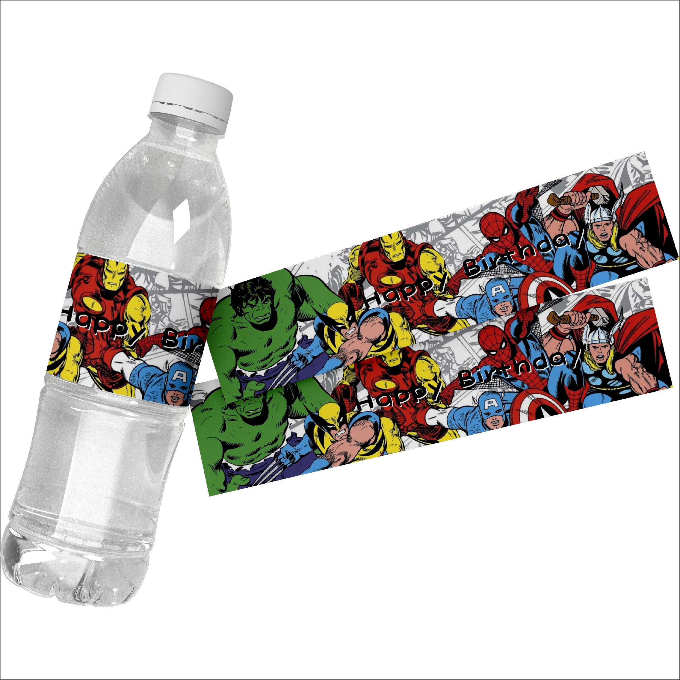 6pcs  Super Hero Theme Water B - Wedding Water Supply ulasan dan harga