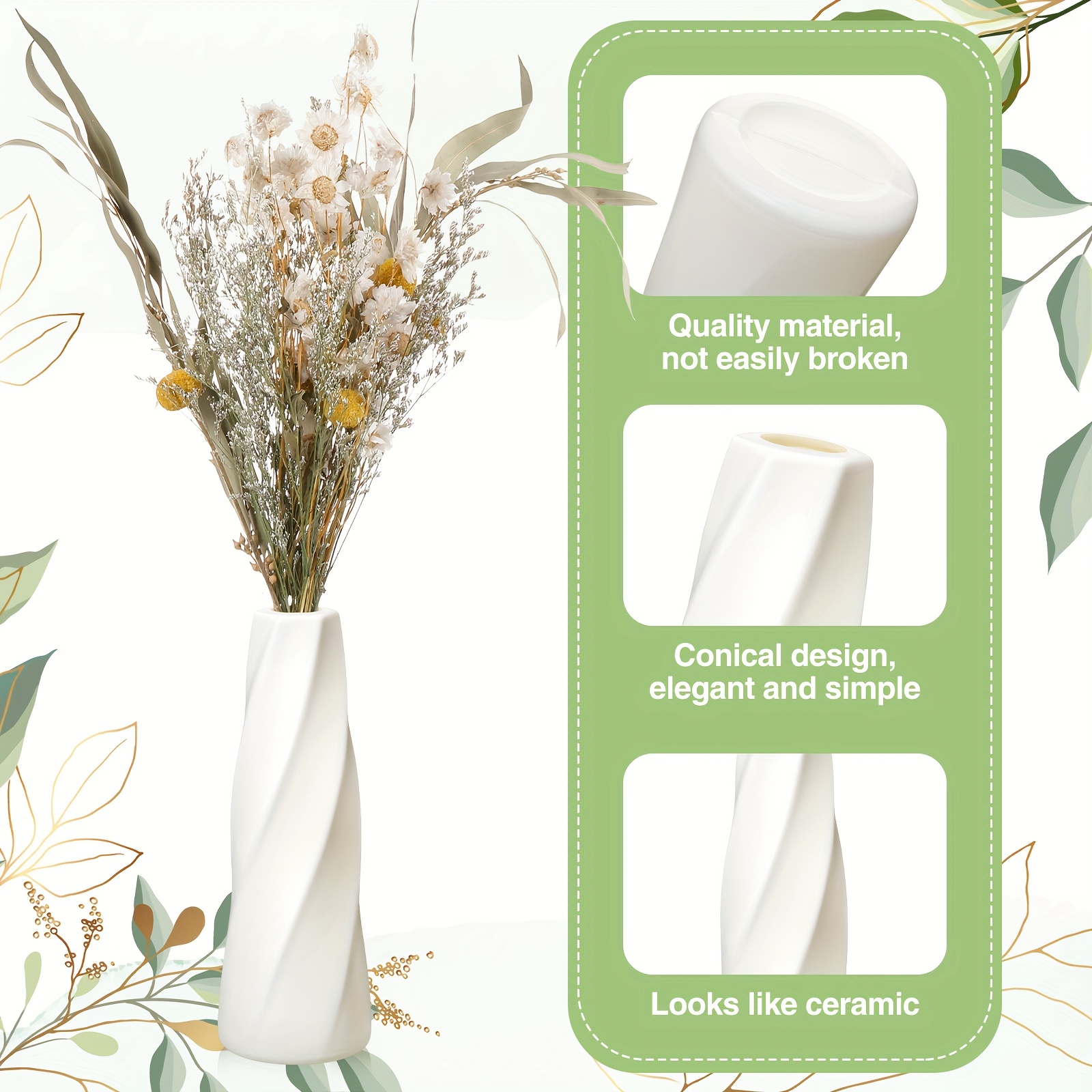 10pcs Composite Plastic Flower - Centerpiece Vase Tall ulasan dan harga