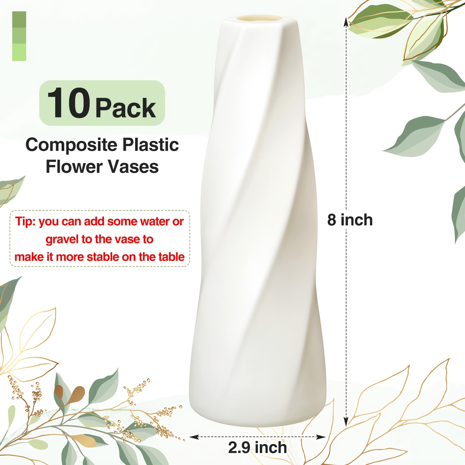 10pcs Composite Plastic Flower - Centerpiece Vase Tall ulasan dan harga