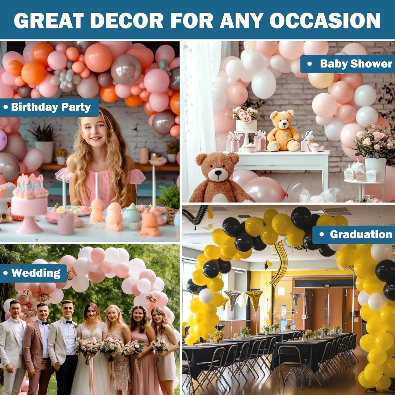 32.8 Feet Balloon Arch Garland - Wedding Balloon Arch ulasan dan harga