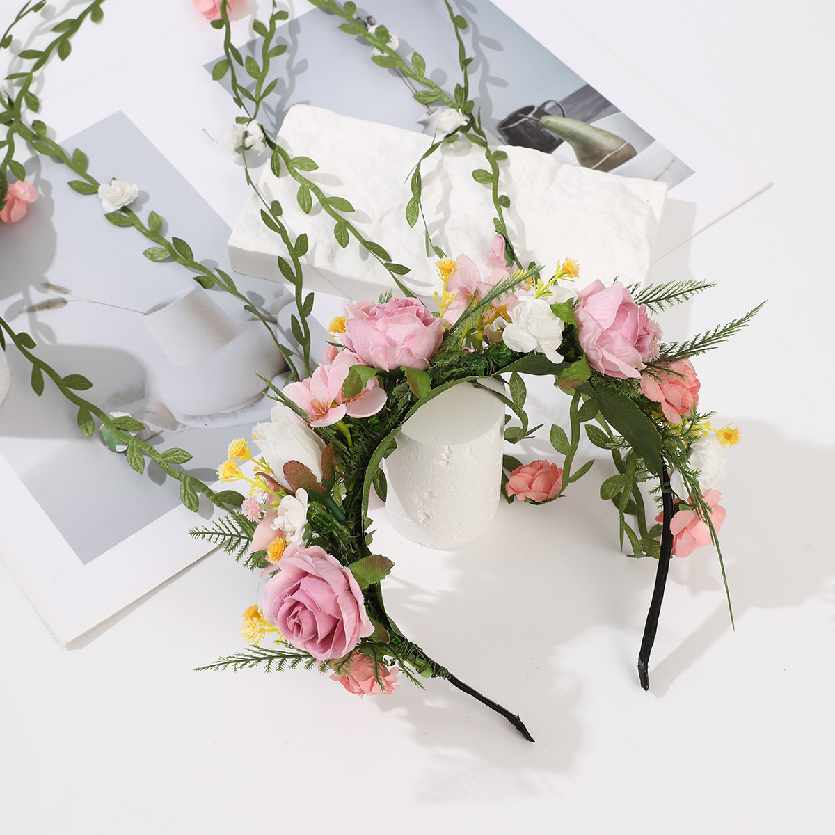 1pc Bohemian Rattan Flower Vin - Wedding Arch Flower ulasan dan harga