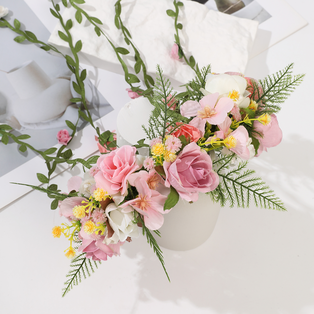 1pc Bohemian Rattan Flower Vin - Wedding Arch Flower ulasan dan harga