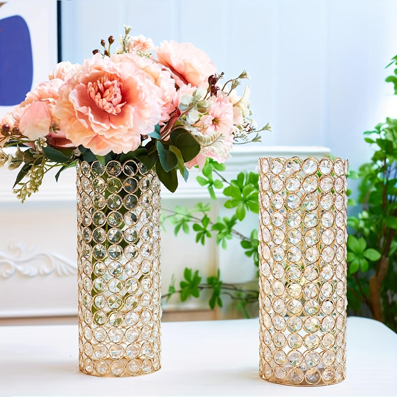 2pcs Crystal Cylinder Vase for - Centerpiece Vase Tall ulasan dan harga