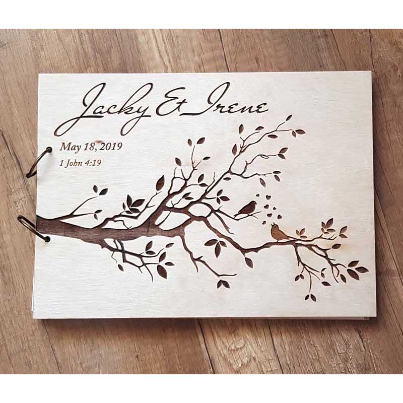 Personalized Engraved  Wooden  - Personalized Guest Book ulasan dan harga