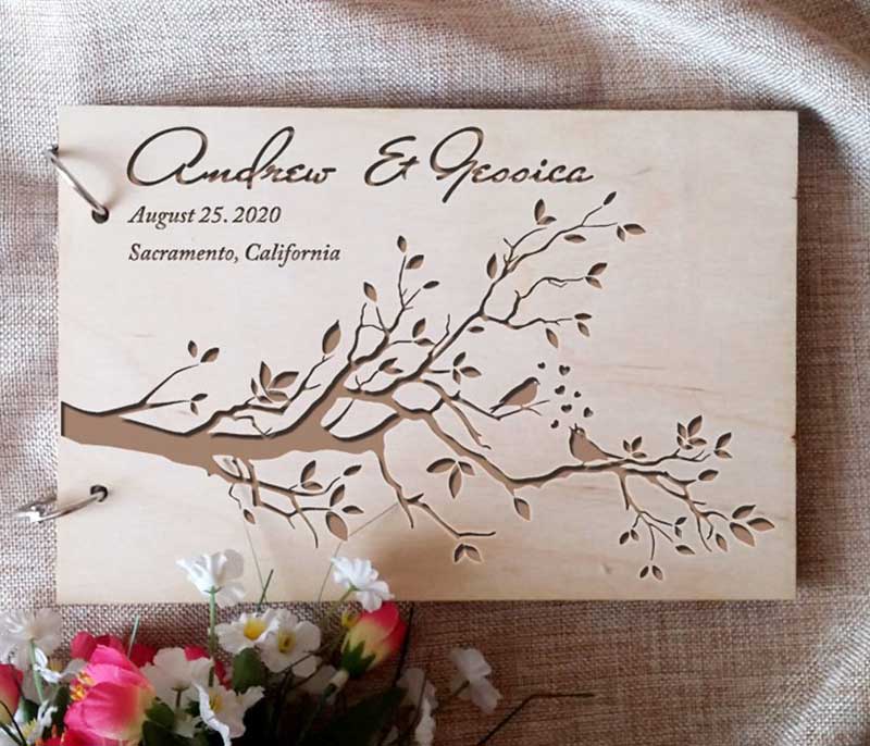 Personalized Engraved  Wooden  - Personalized Guest Book ulasan dan harga