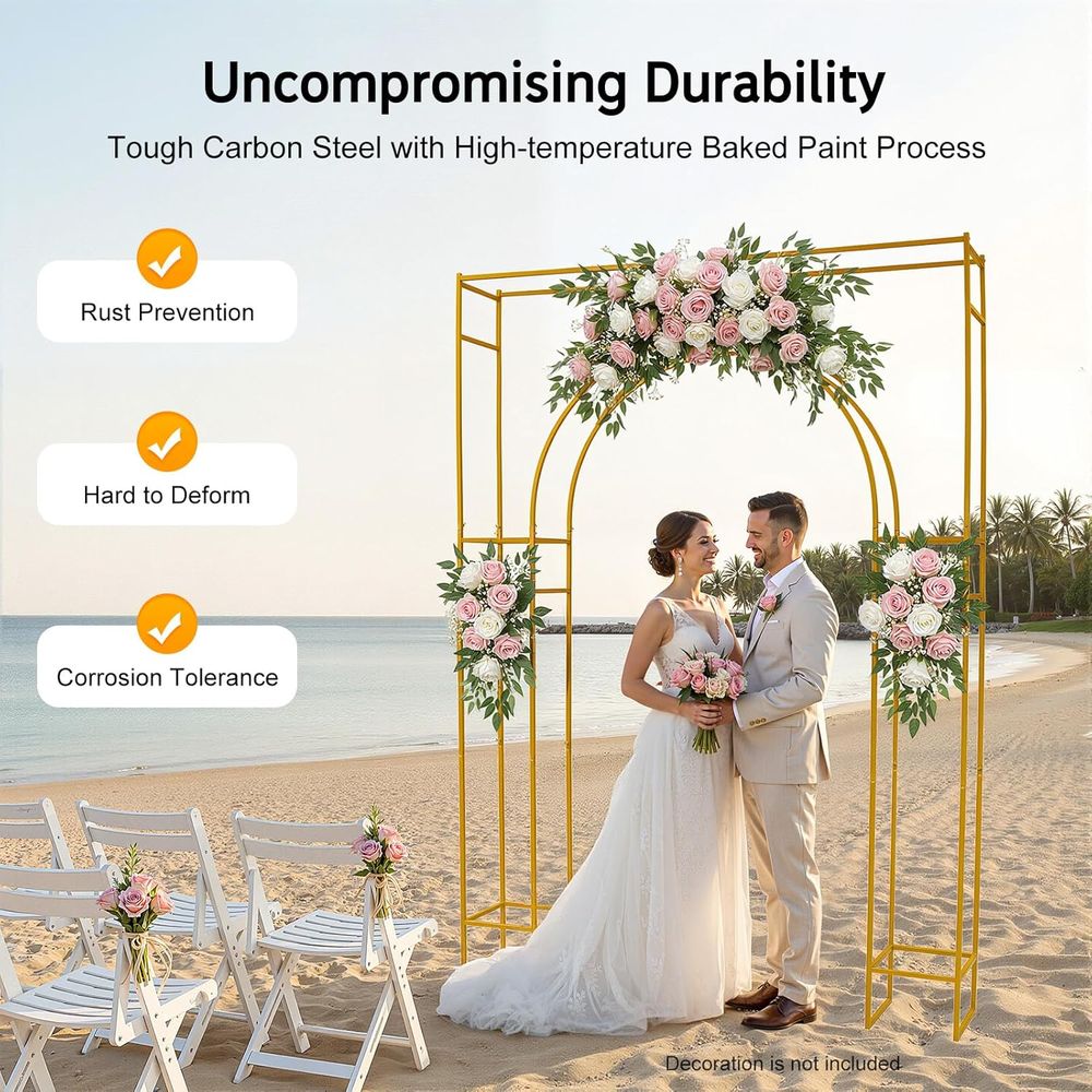 Gold Wedding Arch Backdrop Sta - Wedding Balloon Arch ulasan dan harga