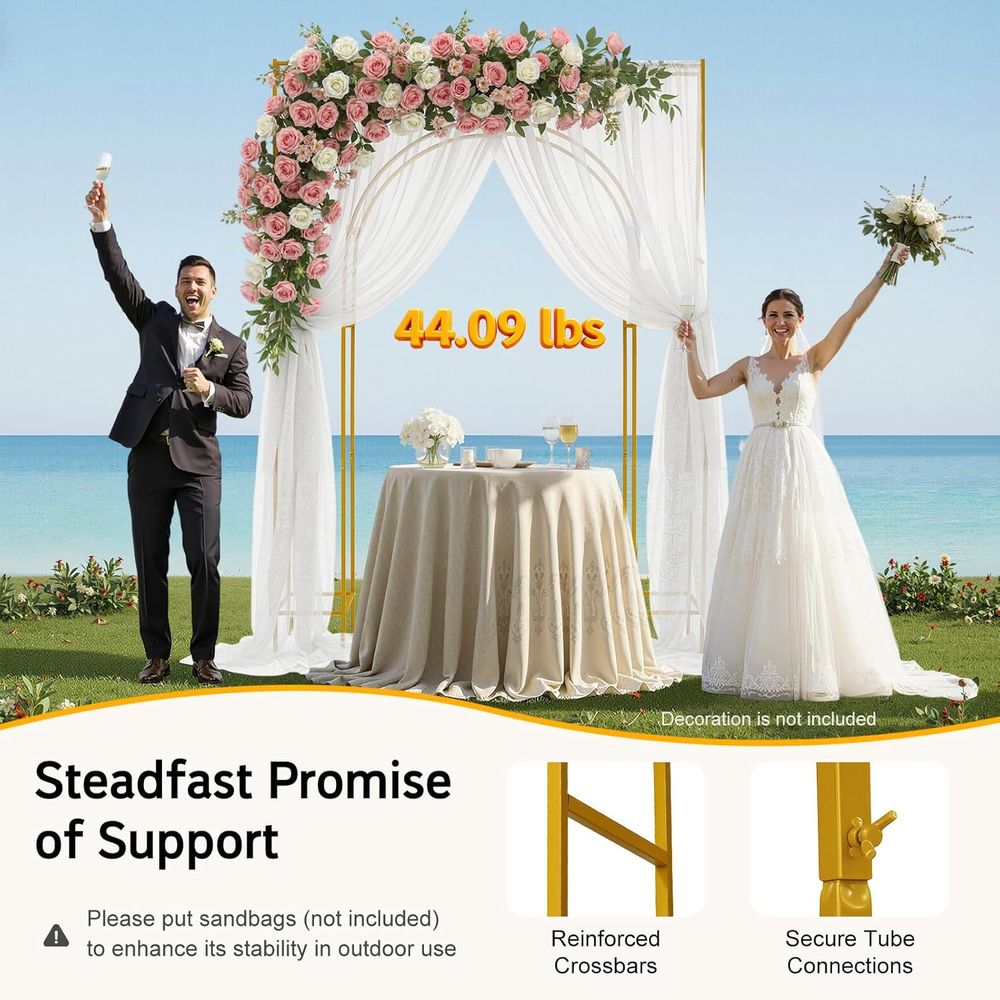 Gold Wedding Arch Backdrop Sta - Wedding Balloon Arch ulasan dan harga