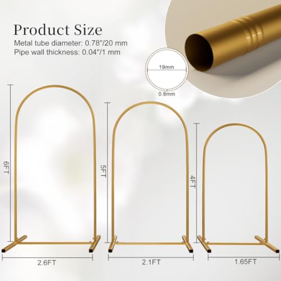 Metal Arch Backdrop Stand Set  - Wedding Balloon Arch ulasan dan harga