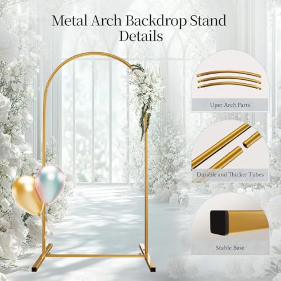 Metal Arch Backdrop Stand Set  - Wedding Balloon Arch ulasan dan harga