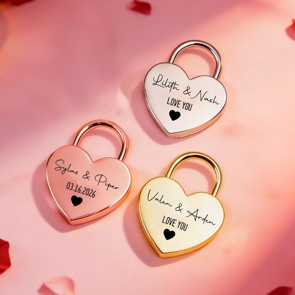 Custom Name Heart-Shaped Padlo - Wedding Party Supply ulasan dan harga