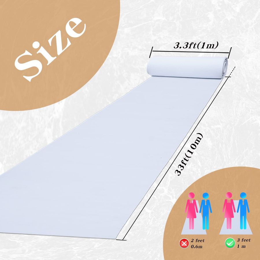 Thick White Carpet Runner for  - Aisle Runner White ulasan dan harga