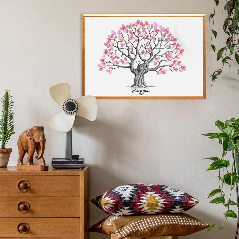 Fingerprint Tree Wedding Gradu - Personalized Guest Book ulasan dan harga