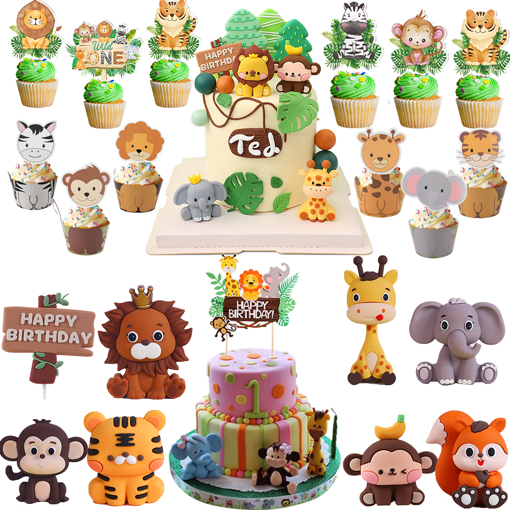 Jungle Animals Birthday Cake T - Wedding Zoo ulasan dan harga