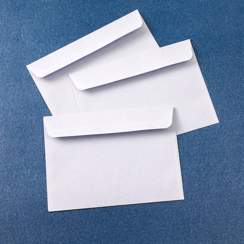 100Pcs Letter Size White Envel - Wedding Envelopes ulasan dan harga