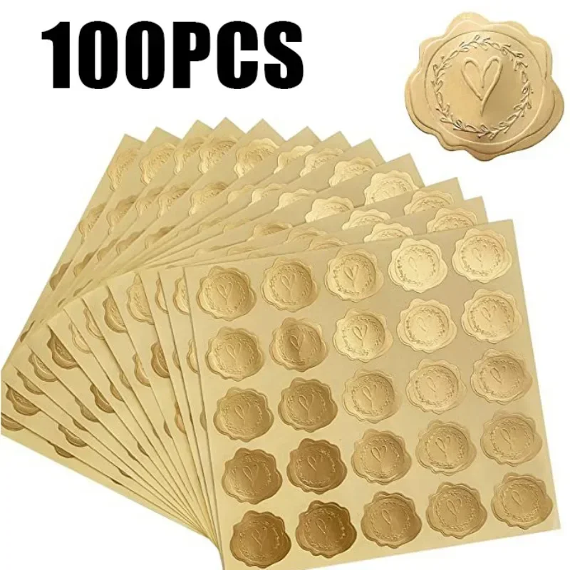 25/100Pcs Gold Embossed Heart  - Wedding Envelopes ulasan dan harga