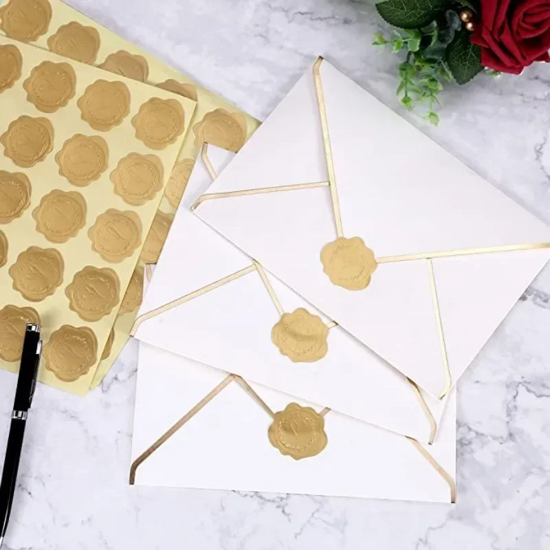 25/100Pcs Gold Embossed Heart  - Wedding Envelopes ulasan dan harga