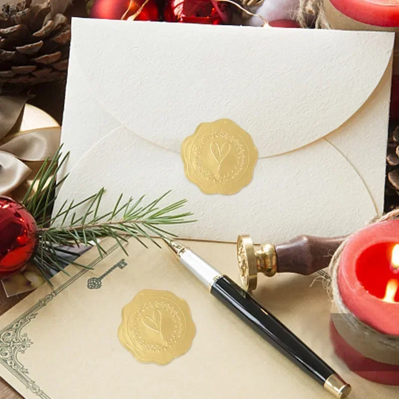 25/100Pcs Gold Embossed Heart  - Wedding Envelopes ulasan dan harga