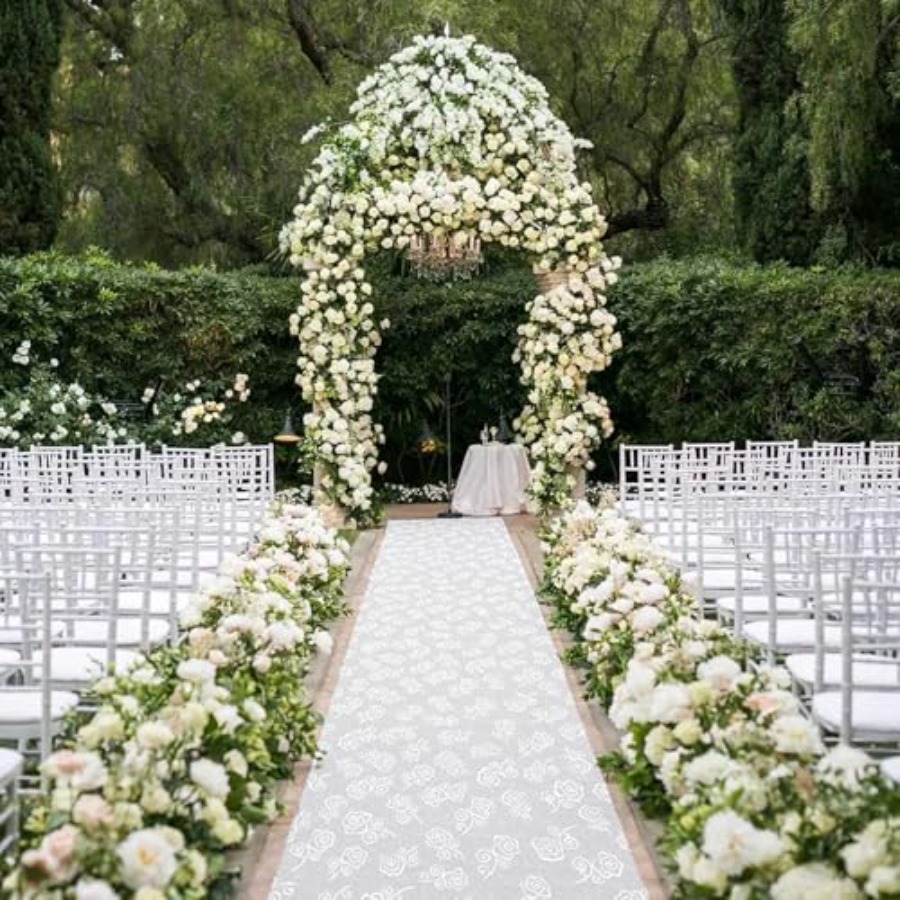 Thickened Aisle Runner for Wed - Aisle Runner White ulasan dan harga